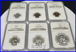 1960 P complete six coin proof set NGC PF67
