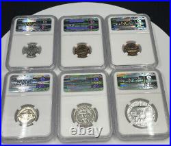 1960 P complete six coin proof set NGC PF67