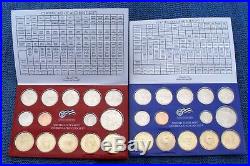 1961 through 2007 U. S. Mint P & D UNC Sets (not complete total of 34 sets)