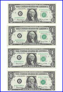 1963A $1 Complete Regular BLOCK Set. 57 Crisp & Uncirculated Banknotes