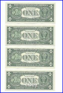 1963B $1 Complete Block Set With STARS? . 13 Uncirculated Banknotes #s End 74