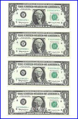 1963 $1 Complete Star? District Set, 12 Crisp & Uncirculated Banknotes