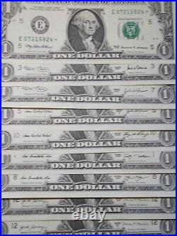 1963-2017A Crisp Uncirculated $1 Star Notes Complete series set (27 Star Notes)