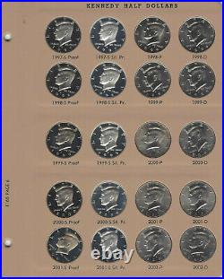 1964-2011 Complete Kennedy Half Dollar BU Proof Set 158 Pcs Dansco 8166