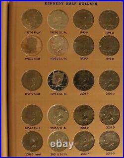 1964-2012 KENNEDY HALF Dollar Complete Set BU & Proof 152 COINS Dansco Album FS