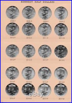 1964-2017 COMPLETE P AND D BU Kennedy Half Dollar Set- Dansco Album-High Grade