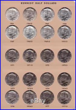 1964 2017 Complete Bu Uncirculated P And D Kennedy Half Dollar Dansco Set