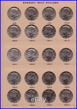 1964 2017 Complete Bu Uncirculated P And D Kennedy Half Dollar Dansco Set