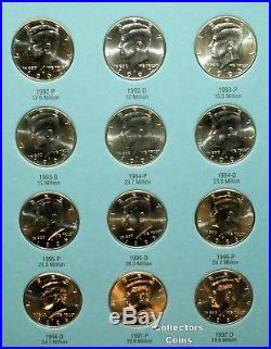 1964 2018 Kennedy Half 102 Coin Complete UNCIRCULATED PD Set wWhitman Folders