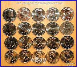 1964 2018 Kennedy Half P&D 116 Coin COMPLETE Uncirculated & Satin Set wSilver