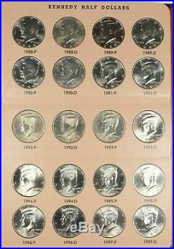 1964-2019 P-d Kennedy Half Dollar Complete Set In Dansco Album Bu/au 104 Coins