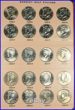 1964-2019 P-d Kennedy Half Dollar Complete Set In Dansco Album Bu/au 104 Coins