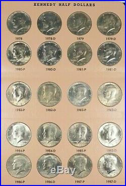 1964-2020 P-d Kennedy Half Dollar Complete Set In Dansco 106 Coins Uncirculated