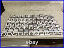 1964-2021 Ultra Complete Clad Kennedy Proof Set Of 61 Graded By Ngc