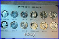 1964 To 2013 Jefferson Nickel Complete Bu & Proof Set 104 Nickels! #104