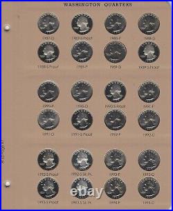 1965-1998 Complete Washington Quarter UNC Silver & Clad 103 Pc Set Dansco 8140