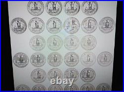 1965-1998 P&d, S- Washington Quarters- Complete Uncirculated Set-93 -coins