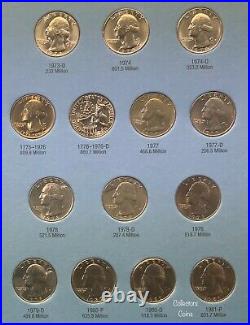 1965 1998 Washington COMPLETE 64 Quarter PD BU Set in 2 Folders w1976 S Silver