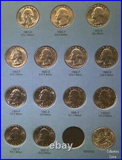 1965 1998 Washington COMPLETE 64 Quarter PD BU Set in 2 Folders w1976 S Silver