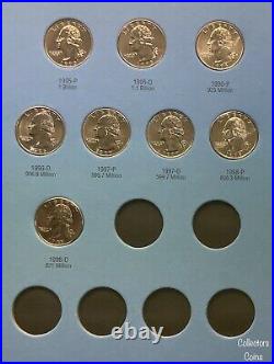 1965 1998 Washington COMPLETE 64 Quarter PD BU Set in 2 Folders w1976 S Silver