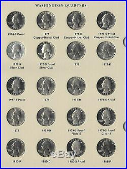 1968-1998 Complete Washington Quarter Proof BU Collection-100 Pc Set Album