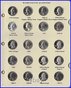 1968-1998 Complete Washington Quarter Uncirculated Set 104 Pcs withLittleton LCA15