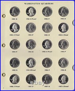 1968-1998 Complete Washington Quarter Uncirculated Set 104 Pcs withLittleton LCA15