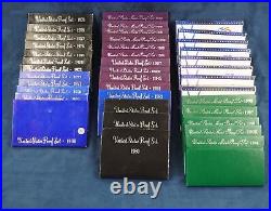 1968-2006 US Mint Complete Proof Set Run with COA's Free Ship USA