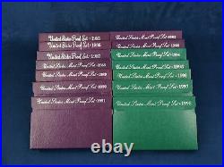 1968-2007 US Mint Complete Proof Set Run with COA's Free Ship USA