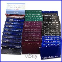 1968-2009 First 42 Years Proof Sets Complete Set San Francisco Mint OGP & COA's