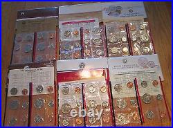 1968 to 2007 Mint Sets U. S. Mint 38 Sets P And D Mint Set Uncirculated COA Box