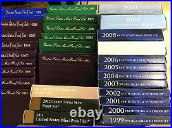 1968 to 2013-S US Clad Proof Sets Complete Run of 46 Sets E6524
