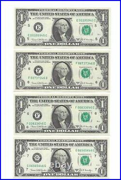 1969C $1 Complete Block Set W STARS? 25 Crisp, Uncirculated Banknotes End 46