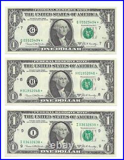 1969C $1 STAR? Complete District Set. 9 Crisp & Uncirculated Banknotes