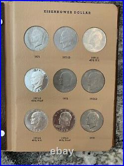 1971 1978 Complete 32 Coin Set Of Eisenhower Dollars In A Dansco Album