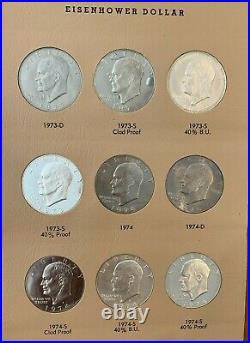 1971 1978 Complete 32 Coin Set Of Eisenhower Dollars In A Dansco Album