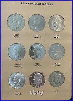 1971 1978 Complete 32 Coin Set Of Eisenhower Dollars In A Dansco Album