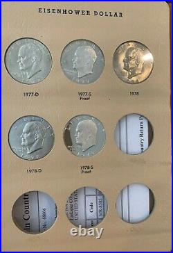 1971 1978 Complete 32 Coin Set Of Eisenhower Dollars In A Dansco Album