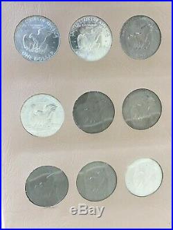 1971 1978 Complete Eisenhower Dollar Dansco 32 Coin Set Uncirculated & Proofs