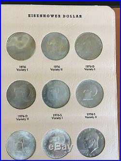 1971 1978 Complete Eisenhower Dollar Dansco 32 Coin Set Uncirculated & Proofs