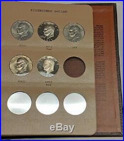 1971-1978 Complete Eisenhower Dollar Set BU/PR Including Silver in Dansco Album