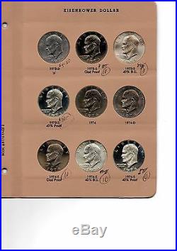 1971 1978 Complete Eisenhower Ike Dollar Set D P S Proofs And Silver 32 Coins