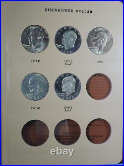 1971 1978 Complete Set of Eisenhower Dollars $1 in Dansco Album w Proof Issues