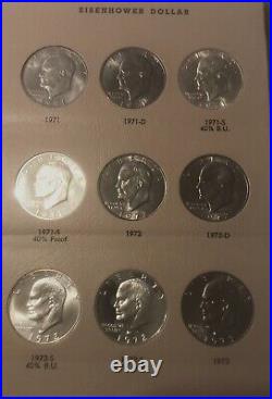 1971-1978 Eisenhower Complete set (32) Coins in Dansco Book Includes Proofs