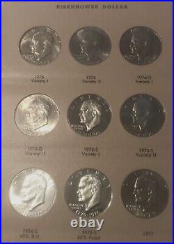 1971-1978 Eisenhower Complete set (32) Coins in Dansco Book Includes Proofs