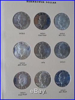 1971-1978 P/d/s (10) Silver Complete Eisenhower 32 Coin Set In New Dansco