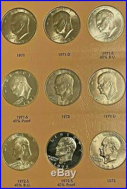 1971-1978 P/d/s Eisenhower Dollar Complete Set 32 Bucoins In Dansco F/shipping