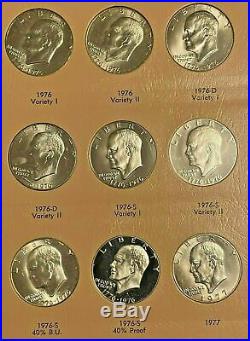 1971-1978 P/d/s Eisenhower Dollar Complete Set 32 Bucoins In Dansco F/shipping