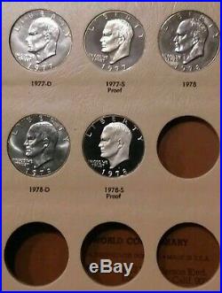 1971-1978 P/d/s Eisenhower Dollar Complete Set 32 Bucoins In Dansco F/shipping
