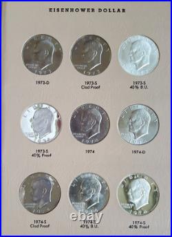 1971-1978 P-d-s Eisenhower Dollars 32 Coins Complete Set In Dansco Album